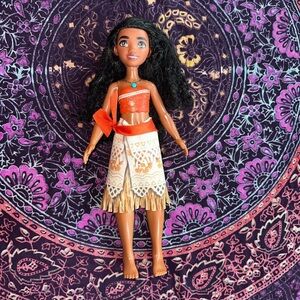 Moana Doll with Orange Top and Patterned Skirt